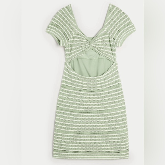 Holister Crochet Style Twist Back Mini Dress - Picture 4 of 4